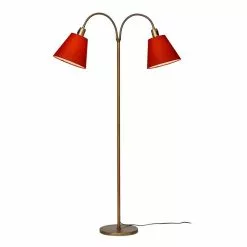 AH Belysning Lysekil Antik 2-Arm Golvfot