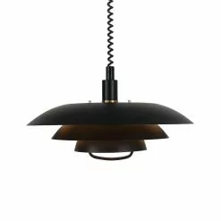 Aneta Lighting Epsilon Taklampa Med Hiss Svart 45cm