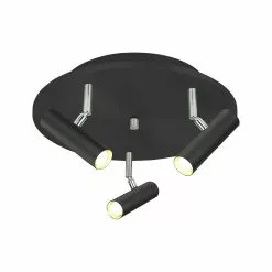 Aneta Lighting Artic Takspotlight 3:a 30cm Svart