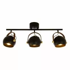 Aneta Lighting Bow Svart/Läder 76cm Takspotlight