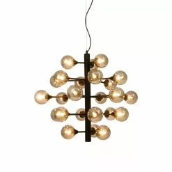 Aneta Lighting Cosmos Taklampa 69cm 24-arm Svart/Rök