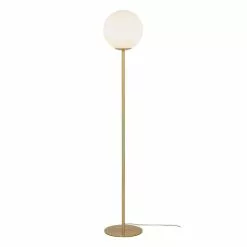 Aneta Lighting Molekyl Golvlampa Matt Mässing/Vit