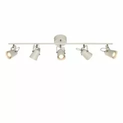 Aneta Lighting Metz Takspot Rak 5:a, Vit/stål