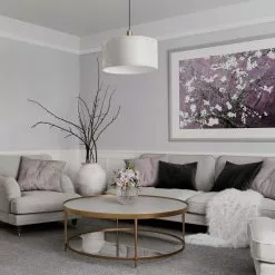 Honey Benvit Sammet Taklampskärm -Taklampor affär by rydens honey benvit sammet taklampskarm 3