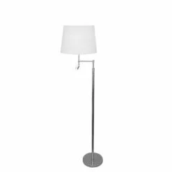 By Rydens Orlando Krom/Vit Led/E27 Golvlampa