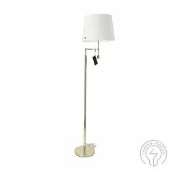 Orlando Mässing/Vit Led/E27 Golvlampa
