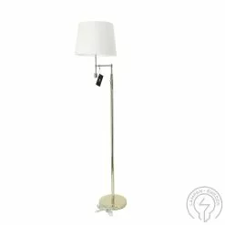 Orlando Mässing/Vit Led/E27 Golvlampa -Taklampor affär by rydens orlando massingvit lede27 golvlampa 4