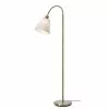 Cottex Solo Golvlampa Antik Med Vit Och Svart Skärm 130cm
