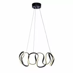 Cottex Wave Taklampa LED 3-stegs Dimmer Svart 55cm