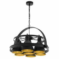 EGLO Backbarrow Taklampa 120cm Svart/Guld