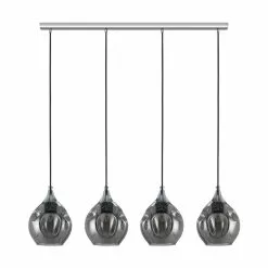 EGLO Bregalla Taklampa 109cm Svart/Krom