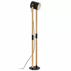 EGLO Hornwood Golvlampa 140cm Svart/Trä