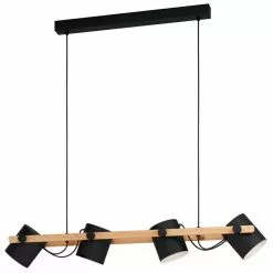 EGLO Hornwood Taklampa 110cm Svart/Trä