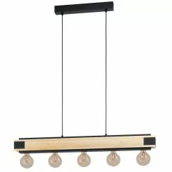 EGLO Layham Taklampa 96cm Trä/Svart