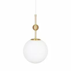 Globen Lighting Astrid Pendel 20cm Borstad Mässing/Opal