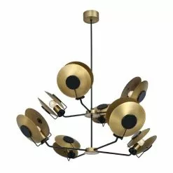 HALLBERGS BELYSNING Caserta Taklampa Mässing/Svart 8arm -Taklampor affär hallbergs lampskarmar caserta taklampa massingsvart 8arm 2