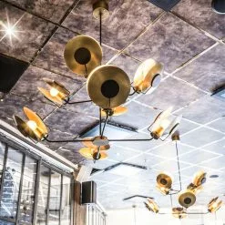 HALLBERGS BELYSNING Caserta Taklampa Mässing/Svart 8arm -Taklampor affär hallbergs lampskarmar caserta taklampa massingsvart 8arm 3