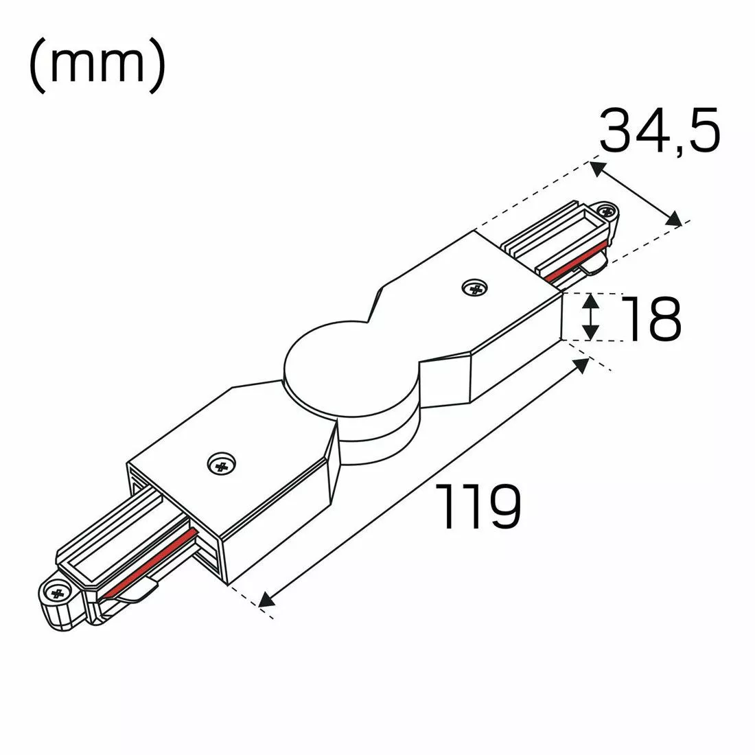 Hidealite Justerbar Skarv LiteTrac 1-fas Svart 2 Hidealite Justerbar Skarv LiteTrac 1-fas Svart - Bild 2