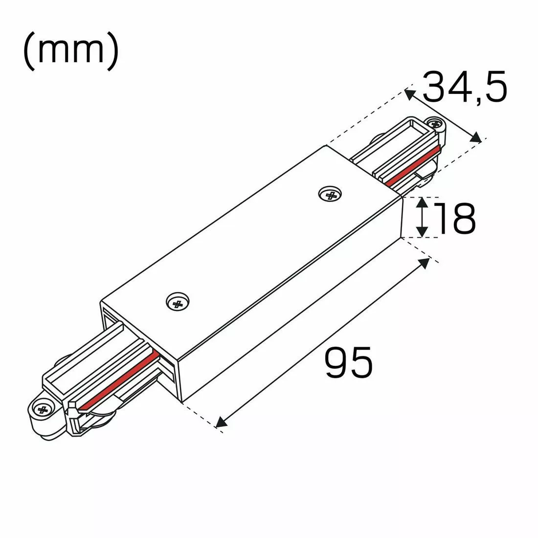 Hidealite Mittanslutning LiteTrac 1-fas Vit 2 Hidealite Mittanslutning LiteTrac 1-fas Vit - Bild 2
