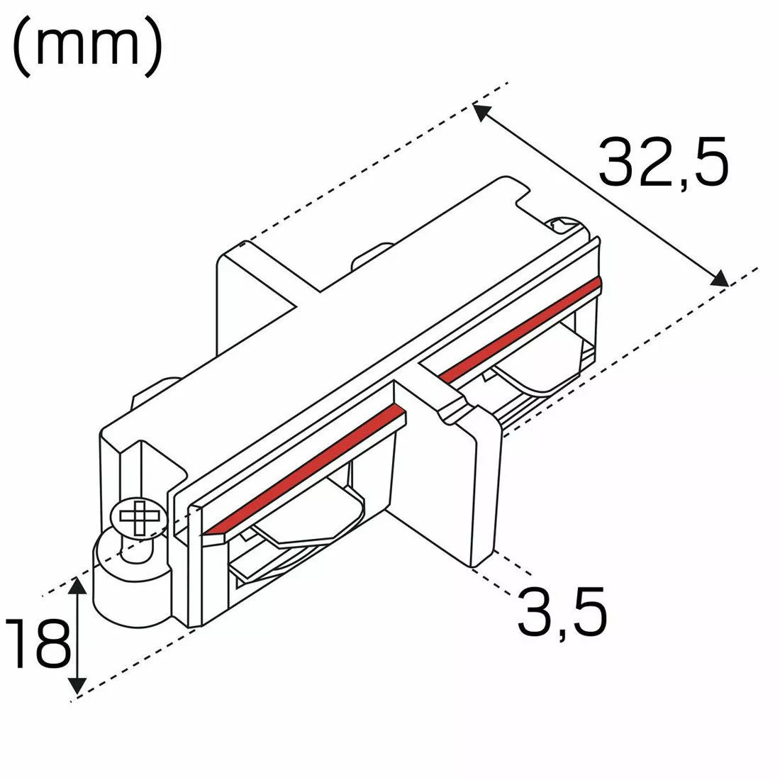 Hidealite Rakskarv LiteTrac 1-fas Vit 2 Hidealite Rakskarv LiteTrac 1-fas Vit - Bild 2