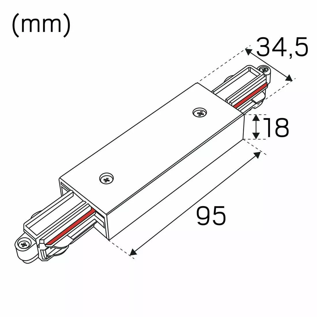 Hidealite Mittanslutning LiteTrac 1-fas Svart 2 Hidealite Mittanslutning LiteTrac 1-fas Svart - Bild 2