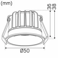 Hidealite Optic Deep XS Downlight 5cm Vit Tune -Taklampor affär hidealite optic deep xs downlight 5cm vit tune 5