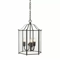 Konsthantverk Glimminge Taklampa Svart 3x40w