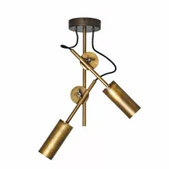 Konsthantverk Stav Taklampa Spotlight 2-Låg Råmässing