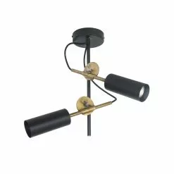 Konsthantverk Stav Taklampa Spotlight 2-Låg Svart