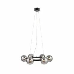 Markslöjd Circle Taklampa 68cm Svart/Rökfärgad