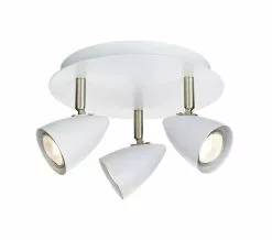 Markslöjd Ciro Vit/Stål 3L Takspotlight