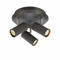 Markslöjd Costilla Spotlight Rund Grå/Satin Nickel 27cm