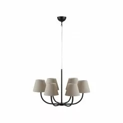 Markslöjd Cozy Takkrona 6L 76cm Svart/Beige