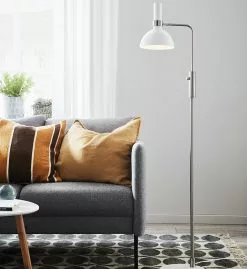 Markslöjd Larry Vit/Stål 146cm Golvlampa -Taklampor affär markslojd larry vitstal 146cm golvlampa 2