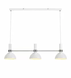 Markslöjd Larry Vit/Stål 3L Taklampa