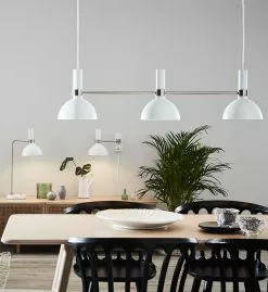 Markslöjd Larry Vit/Stål 3L Taklampa -Taklampor affär markslojd larry vitstal 3l taklampa 3