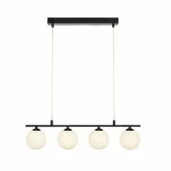 Markslöjd Quattro Svart/Opal 66cm Taklampa
