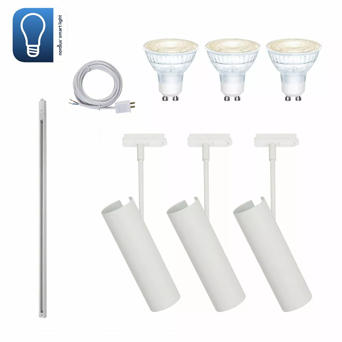 Nordlux Mib 6 Smart Skensystem Litet Vit 100cm 1 Nordlux Mib 6 Smart Skensystem Litet Vit 100cm