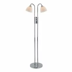 Nordlux Ray Duo Dimbar Golvlampa Opalvit/Krom