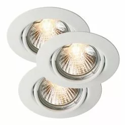 Triton Vit Inbyggnadsspot 3-pack