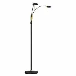 Texa Design Toreno Svart/Mässing Dubbel 127cm Golvlampa